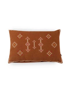 اشتري Bianca Hand Embroidered Filled Cushion 40X60cm-Brown في الامارات