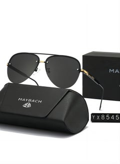 Buy Fashion Sunglasses，Fashionable Taste and Comfort in One! These high-quality UV400 sunglasses with metal and PC frames provide you with the perfect wearing experience（black） in Saudi Arabia