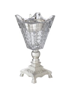 Buy The Luxury Incense Burner Is Made Of Glass  With A Silver Metal Base in Saudi Arabia