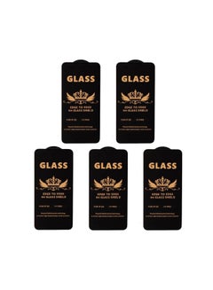 Buy G-Power 9H Tempered Glass Screen Protector Premium With Anti Scratch Layer And High Transparency For Iphone X/XS/11 Pro Set Of 5 Pack 5.8" - Black in Egypt