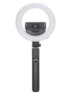 اشتري L07 Selfie Stick Foldable Handheld Remote Shutter Tripod with 5-inch LED Ring Light for Live Stream في الامارات