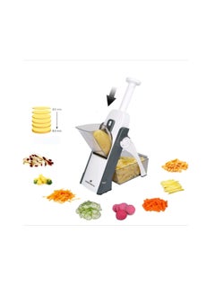 Buy Adjustable Mandoline Slicer Safe Vegetable Slicer by AKDC Chopper Vegetable Cutter Quick Dicer Fruit French Fry Julienne MULTICOLOUR in UAE