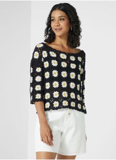 اشتري Daisy Crochet Sweater في الامارات