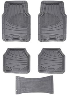 Buy Heavy Duty 5pc Front & Rear Rubber Floor Mats for Cars, SUV, Van & Truck,All Weather Protection Universal Fit in Egypt