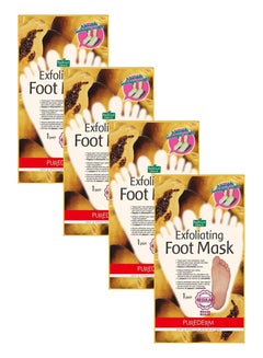 Buy Exfoliating Foot Mask Multicolor 1 Pair 20ml Pak of 4 in UAE