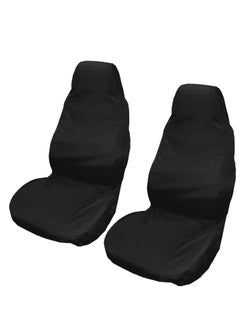 اشتري Car Seats Covers with Waterproof Nylon - Durable, Breathable, and Anti-Sweat - Fits Most Cars - 2 Pieces في الامارات