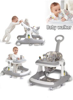 Buy 3 In 1 Baby Walker With Parent Push Handle And Big Comfortable Seat Cushion For Infants Children in UAE