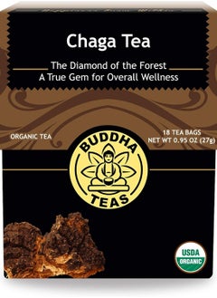 Buy Buddha Teas Wild Harvested Chaga Tea, 18 Tea Bags in UAE