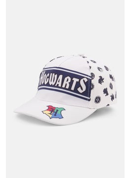 Buy Kids Boy Allover Print Cap, White/Navy in UAE