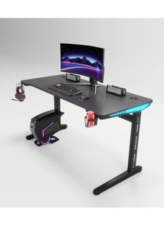 Buy Ergonomic Gaming and Computer Desk with LED Lights and USB port 100 CM in UAE