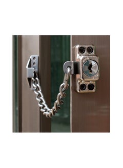 Buy Stainless Steel Window Chain Lock Guard Door Restrictor Child Safety Security Chain Lock for Flat Open Windows Anti Theft Home Hardware Opening Restrictor Lock with Key in UAE