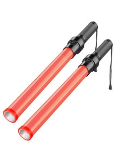 Buy Traffic Wand 21inch LED Traffic Control Baton Night Safety Signal Wand with 3 Flashing Modes Air Marshaling Signal Wand Plus White LED on Tip for Airport Car Directing Outdoor Camping 2Pcs in UAE