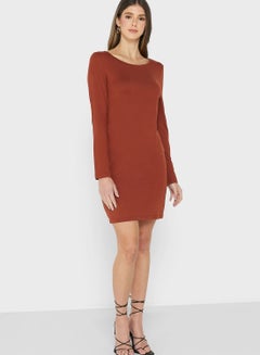Buy Long Sleeve Mini Dress in UAE