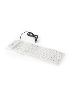 Buy Wall Beauty Foldable Flexible USB Wired Roll Up Water Resistant Silicone Keyboard 85 Keys For Pc Desktop Laptop in UAE