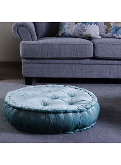 Buy Taj Velvet Round Floor Cushion 80cm Dia x 20cm - Mint in UAE