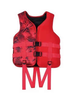 Buy Professional Super Soft Neoprene Swimming Life Jacket Large 60-75kg - Red in UAE