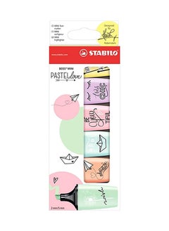 اشتري Highlighter Pen - STABILO Boss Mini Pastellove - Wallet Of 6 (Assorted Colours) في الامارات