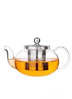 Buy Borosilicate Heat Resistant Glass Teapot with Removable Stainless Steel Infuser for Loose Tea and Tea Maker ( 0.6 Liter) in UAE