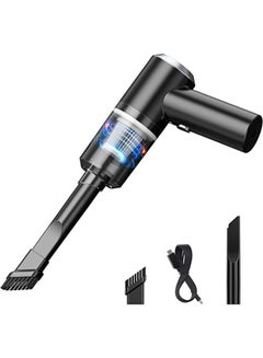 اشتري Hand Vacuum Cleaner,Mini Handheld Vacuum -Cordless Rechargeable Portable Vacuum Cleaner with LED Light, USB Vacuum Cleaner for Car (Black) في مصر