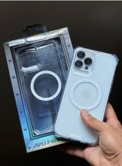Buy MagSafe transparent shockproof iPhone case 13 pro max in Egypt