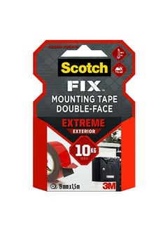 Buy Extreme Exterior Double-Face Mounting Tape Red and Black 19 mm x 1.5m UU011774195 in Saudi Arabia