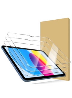 Buy Screen Protector Compatible with iPad 10th Generation 10.9 Inch, iPad 10 (2022 Released) Tempered Glass Film 2.5D Edge HD Clarity Apple Pencil Compatible 3 Pack in UAE