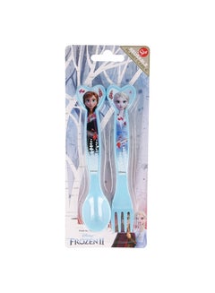 اشتري Disney Cutlery Pp 2Pcs Set Frozen Ii Blue Forest في الامارات