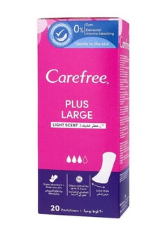 Buy Carefree Plus Large Sanitary Napkins, Light Fragrance, 20 Pads in Saudi Arabia