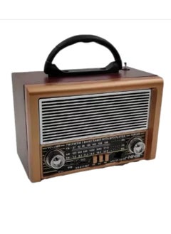 Buy Radio NS-8133BT Wireless Rechargeable Radio Fm Classsic in Saudi Arabia