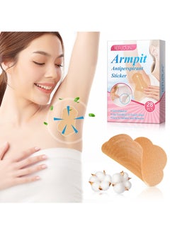 Buy 28 Pieces Invisible Disposable Sweat-absorbing Stickers Anti-Underarm Odor And Odor Underarm Antiperspirant Stickers in UAE