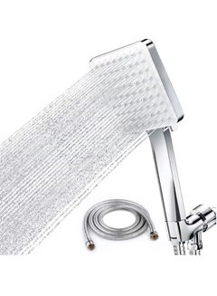 Buy High Pressure Shower Head with 6 Spray Modes and 1.5m Hose - Shower Head Bracket Included - Bathtub Faucet Water Saving Shower Set in UAE