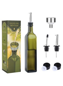اشتري 17oz/500ML Olive Oil Dispenser Bottle for Kitchen, Premium Oil and Vinegar Cruet, Oil and Vinegar Dispenser Set with Pourers, Funnel, في الامارات