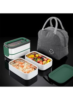 اشتري Tableware Bento Box, Microwave Oven Heating, Heat Preservation, Double-layer Plastic Lunch Box, Food Grade Portable Student Lunch Box في السعودية