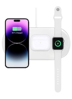 اشتري 3 in 1 Fast Wireless Charger 15W for iPhone 14 Pro / 14 Pro Max في الامارات