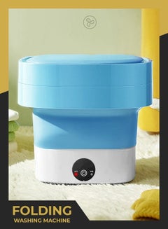 Buy Lightweight Convenient Mini Portable Folding Bucket Washing Machine for Sock, Towel , Underwear and Baby Clothes in UAE