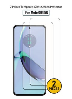 Buy 2 PCS Screen Protector for Motorola G84 5G Tempered Glass Film with Easy Installation Tool, Ultra-clear, Shatterproof Anti-Scratch Film Screen Protector in Saudi Arabia