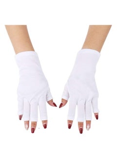 Buy Gel Nail Gloves, 1 Pair Anti UV Glove Short Gloves UV and Sunblock Protection Shield Gloves Workout Gloves for Summer Outdoor in UAE