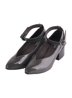 Buy Oval Toe Cap Buckle Closure Mid Heels Pumps For Women in Egypt