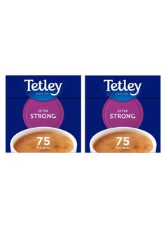 Buy Tetley Extra Strong Tea Bags 75 per pack - Pack of 2 in UAE