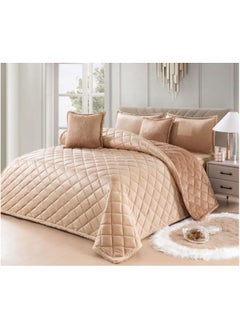 Buy Winter comforter set, double-faced, velvet face and soft fur face, size 160 * 210 cm in Saudi Arabia