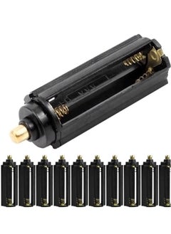 Buy 20 PCS Black Cylindrical Battery Holder, Plastic 3 x AAA Battery Storage Case, 3 x 1.5V AAA Batteries to 18650 Battery, Suitable for 3 x 1.5V AAA Batteries Flashlight Torch in UAE