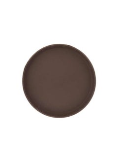 اشتري Non Slip Plastic Slip Tray Brown Round 40 cm في الامارات