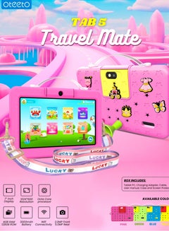 اشتري Oteeto Tab 5 TRAVEL MATE With 7 inch 4GB RAM 128GB WiFi, Black/Pink في السعودية