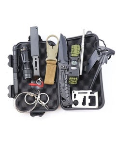 Buy 11 in 1 Survival Kit , Camping Accessories Survival Gear Outdoor Multi-Tool Survival Kit in Saudi Arabia