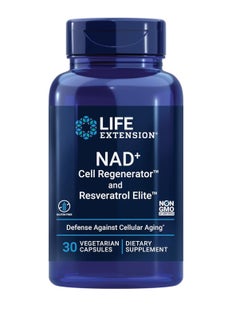 Buy NAD+ Cell Regenerator and Resveratrol Elite, 30 Vegetarian Capsules in UAE