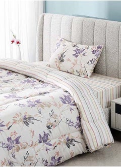 Buy Hamilton Single-Sized Comforter Set, Purple - 150x200 cm in UAE