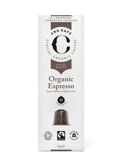 اشتري Cru Kafe 10 Capsules Organic Espresso Coffee 52g في الامارات