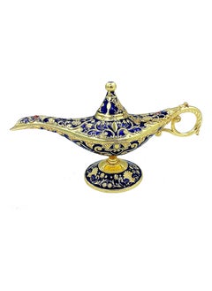 Buy Vintage Aladdin Magic Genie Lamp Incense Burners Metal Carved Wishing Light For Home Tabletop Decoration  Party  Birthday Delicate Gift (Blue) -- Blue in Egypt