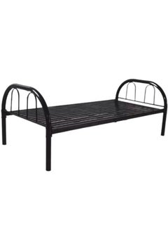 Buy Single Steel Bed Black 190x20x90 centimeter in UAE