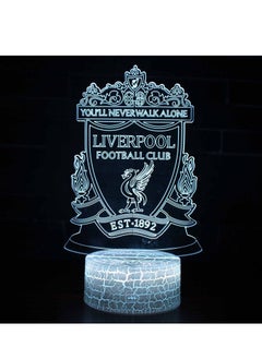 اشتري Five Major League Football Team 3D LED Multicolor Night Light Touch 7/16 Color Remote Control Illusion Light Visual Table Lamp Gift Light Team Liverpool في الامارات